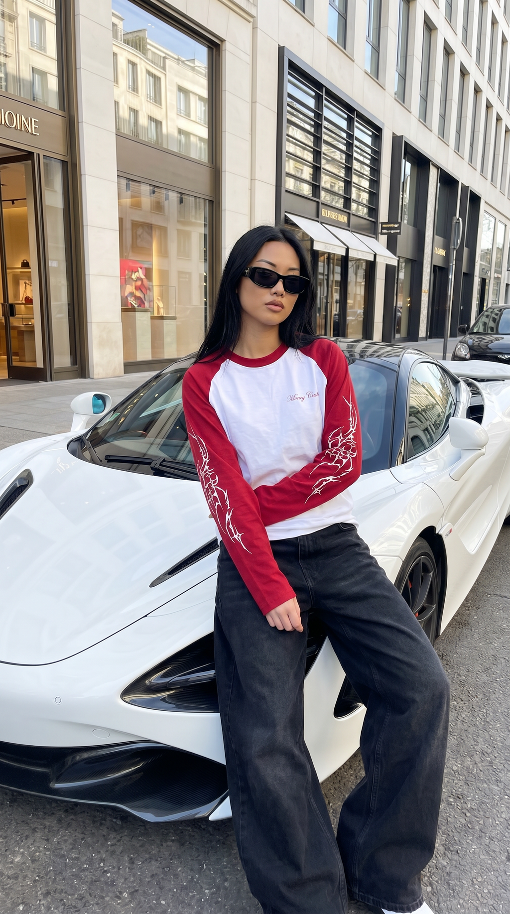 CYBER LONGSLEEVE White/Red