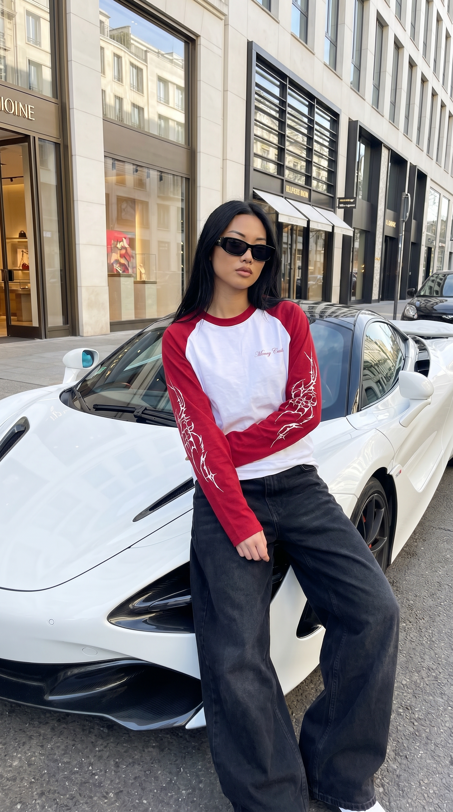 CYBER LONGSLEEVE White/Red